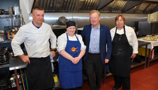 Alex Nadwodny, Deirdre Reilly, Cllr Anthony Waldron and Catherine Carroll at An Chistin in Castlerea during the recent Pride of Place judging. Alex Nadwodny, Deirdre Reilly, Cllr Anthony Waldron and Catherine Carroll at An Chistin in Castlerea during the recent Pride of Place judging.