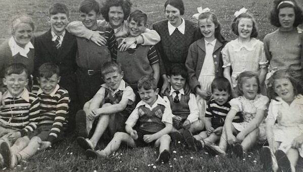 John Bligh (pictured front with tie) with cousins in 1948 at Clooncoose, Castlerea. John Bligh (pictured front with tie) with cousins in 1948 at Clooncoose, Castlerea.