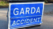 Gardai and emergency services at scene of road traffic collision in County Roscommon  Gardai and emergency services at scene of road traffic collision in County Roscommon