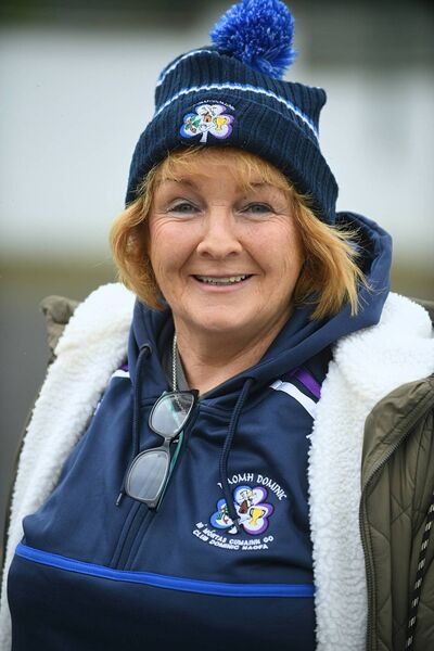 Ann Connaughton decked out in the St. Dominic's colours for last Sunday's senior hurling championship semi-final against Oran at Ballyforan. Picture: Gerard O'Loughlin Ann Connaughton decked out in the St. Dominic's colours for last Sunday's senior hurling championship semi-final against Oran at Ballyforan. Picture: Gerard O'Loughlin