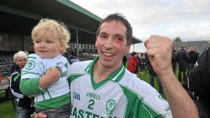 <p>Shamrock Gaels senior football manager, Shane King, with his son Ben after captaining Eastern Harps to Sligo senior football championship glory in 2010. </p> <p>Shamrock Gaels senior football manager, Shane King, with his son Ben after captaining Eastern Harps to Sligo senior football championship glory in 2010. </p>