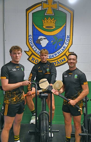 James Dillon, Jimmy Hoey, and Cathal Donnelly looking forward to Sunday's senior hurling final against Oran. James Dillon, Jimmy Hoey, and Cathal Donnelly looking forward to Sunday's senior hurling final against Oran.