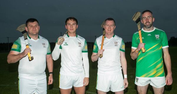 Brian Diffley, Eoghan Grady, Gary Concannon, and Declan Leonard looking forward to Sunday's senior hurling final against Four Roads at King and Moffatt Dr. Hyde Park. Brian Diffley, Eoghan Grady, Gary Concannon, and Declan Leonard looking forward to Sunday's senior hurling final against Four Roads at King and Moffatt Dr. Hyde Park.