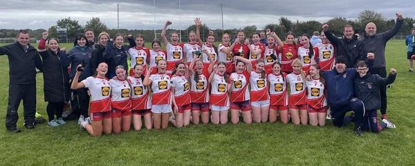 The Pádraig Pearses U-16 girls' football panel and management that defeated Boyle to be crowned Division 1A champions in Ballyleague. The Pádraig Pearses U-16 girls' football panel and management that defeated Boyle to be crowned Division 1A champions in Ballyleague.
