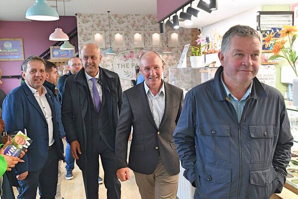 Cllrs Seán Moylan, Paschal Fitzmaurice and Deputy Martin Daly with presidential candidate Jim Gavin in The Pantry in Roscommon Town. Cllrs Seán Moylan, Paschal Fitzmaurice and Deputy Martin Daly with presidential candidate Jim Gavin in The Pantry in Roscommon Town.