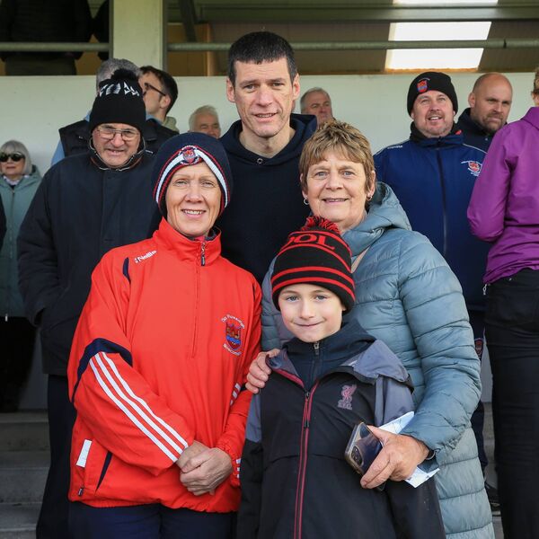 Pádraig Pearses supporter, Luan Kenny, with his father David, Granny Marion and Collette Daly during their side's dramatic senior football championship quarter-final victory against Boyle at Enfield. Picture: Bernie O'Farrell Pádraig Pearses supporter, Luan Kenny, with his father David, Granny Marion and Collette Daly during their side's dramatic senior football championship quarter-final victory against Boyle at Enfield. Picture: Bernie O'Farrell