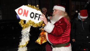 <p>Santa Claus turning on Christmas lights in Ballaghaderreen on Sunday last. Pic: Liam Reynolds</p> <p>Santa Claus turning on Christmas lights in Ballaghaderreen on Sunday last. Pic: Liam Reynolds</p>