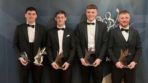 <p>Enda Lawless (far right) has been named on the GAA.ie Team of the Week following a strong showing against Tyrone.</p> <p>Enda Lawless (far right) has been named on the GAA.ie Team of the Week following a strong showing against Tyrone.</p>