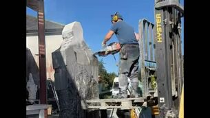<p>Roscommon scdulptor Mark Feeley working on his new St. Patrick statue.</p> <p>Roscommon scdulptor Mark Feeley working on his new St. Patrick statue.</p>