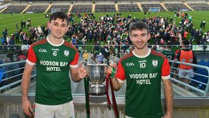 <p>Brian Stack and Paul McGrath with the Fahey Cup after St. Brigid's beat Pádraig Pearses, after a replay, to be crowned 2025 Roscommon senior football champions. Picture: Gerard O'Loughlin</p> <p>Brian Stack and Paul McGrath with the Fahey Cup after St. Brigid's beat Pádraig Pearses, after a replay, to be crowned 2025 Roscommon senior football champions. Picture: Gerard O'Loughlin</p>