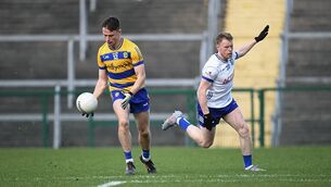 <p>Darragh Heneghan and Ryan McAnespie in action during the Division One Football League meeting between Roscommon and Monaghan in King and Moffatt Dr. Hyde Park earlier this year. Picture: Gerard O'Loughlin</p> <p>Darragh Heneghan and Ryan McAnespie in action during the Division One Football League meeting between Roscommon and Monaghan in King and Moffatt Dr. Hyde Park earlier this year. Picture: Gerard O'Loughlin</p>