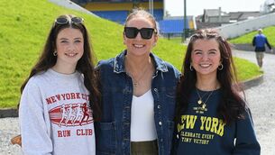 <p>Lily Mae, and Claire and Emma Queeney, The Walk, Roscommon Town, supporting the county junior camogie team during their recent championship game against Wicklow</p> <p>Lily Mae, and Claire and Emma Queeney, The Walk, Roscommon Town, supporting the county junior camogie team during their recent championship game against Wicklow</p>