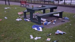 <p>The littering of this amenity area in Ballyleague has caused huge upset. Pic: Ballyleague Tidy Towns</p> <p>The littering of this amenity area in Ballyleague has caused huge upset. Pic: Ballyleague Tidy Towns</p>