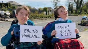<p>George and Isaac Naughton called for the support of Erling Haaland on Instagram. </p> <p>George and Isaac Naughton called for the support of Erling Haaland on Instagram. </p>