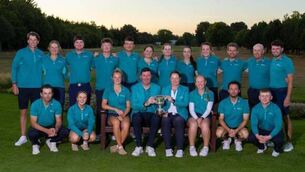 <p>Thomas Higgins and Olivia Costello helped Ireland be crowned Women’s and Men’s Home Internationals champions for just the second time in history. Picture: Golf Ireland</p> <p>Thomas Higgins and Olivia Costello helped Ireland be crowned Women’s and Men’s Home Internationals champions for just the second time in history. Picture: Golf Ireland</p>