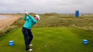<p> Thomas Higgins tees off the sixth during his opening round of the Amgen Irish Open. Picture: INPHO/Ben Brady</p> <p> Thomas Higgins tees off the sixth during his opening round of the Amgen Irish Open. Picture: INPHO/Ben Brady</p>