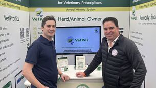 <p>Alan Gormley with Minister Martin Heydon at the VetPal stand at the Ploughing Championships last year.</p> <p>Alan Gormley with Minister Martin Heydon at the VetPal stand at the Ploughing Championships last year.</p>