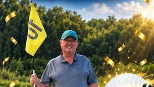 <p>Alan Ffrench after his seventh hole-in-one at Carrick Golf Club. Picture: Carrick Golf Club</p> <p>Alan Ffrench after his seventh hole-in-one at Carrick Golf Club. Picture: Carrick Golf Club</p>