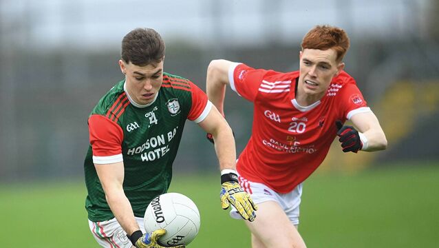 WE MEET AGAIN: Bobby Nugent maintains possession under pressure from Adam McGreal during last year's county senior football final between St. Brigid's and Pádraig Pearses at King and Moffatt Dr. Hyde Park. Picture: Gerard O'Loughlin <p>WE MEET AGAIN: Bobby Nugent maintains possession under pressure from Adam McGreal during last year's county senior football final between St. Brigid's and Pádraig Pearses at King and Moffatt Dr. Hyde Park. Picture: Gerard O'Loughlin </p>